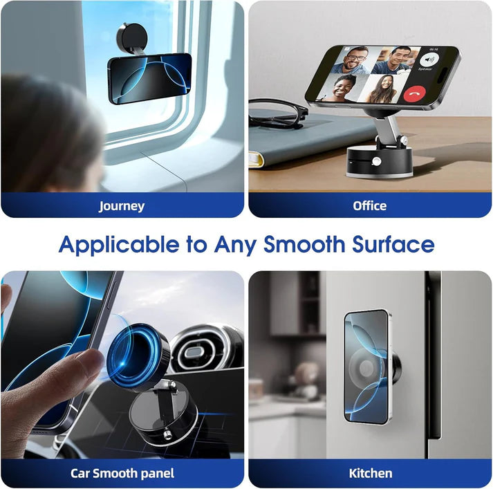 2025 Newest Magnetic Car Phone Mount – 360° Rotation with Suction Grip