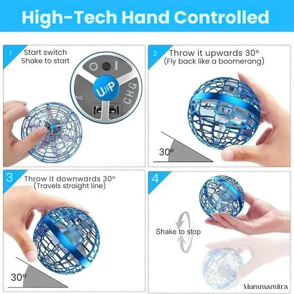 Flying GyroSphere™ — Hover, Spin & Light Up the Fun