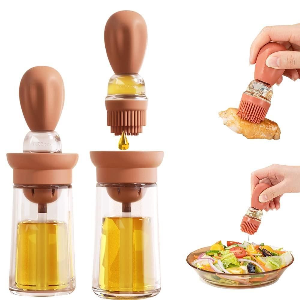 Oil Dispenser with Brush (Pack of 2)