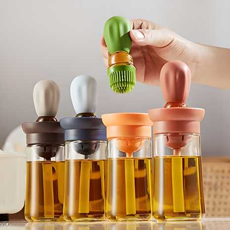 Oil Dispenser with Brush (Pack of 2)