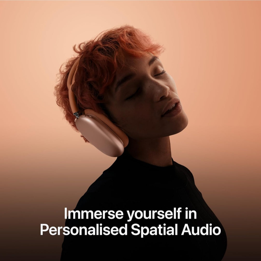 Apple AirPods Max Wireless Over-Ear Headphones, Pro-Level Active Noise Cancellation, Transparency Mode, Personalised Spatial Audio, USB-C Charging, Bluetooth Headphones for Midnight