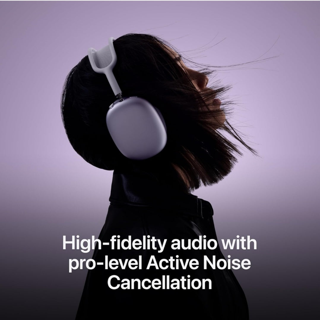 Apple AirPods Max Wireless Over-Ear Headphones, Pro-Level Active Noise Cancellation, Transparency Mode, Personalised Spatial Audio, USB-C Charging, Bluetooth Headphones for Midnight