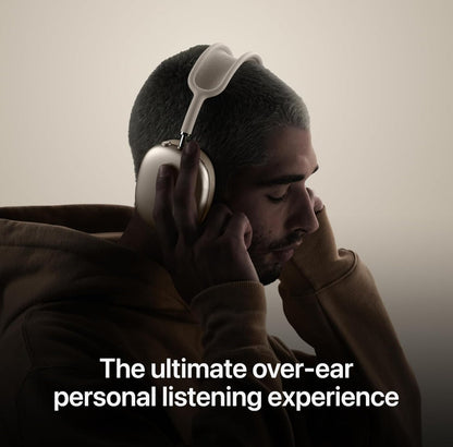 Apple AirPods Max Wireless Over-Ear Headphones, Pro-Level Active Noise Cancellation, Transparency Mode, Personalised Spatial Audio, USB-C Charging, Bluetooth Headphones for  Midnight